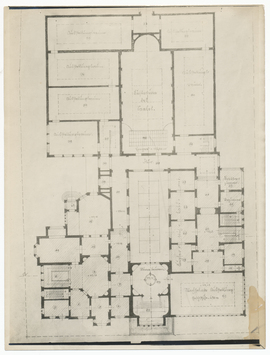 Vorschaubild Essen: Folkwangmuseum, Grundriss Entwurf II Obergeschoss